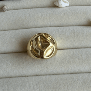 Ayarlanabilir Oymalı Gold Yüzük
